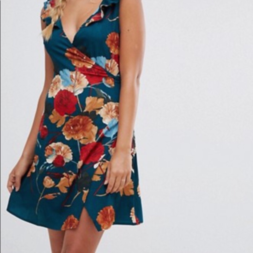 Wrap floral dress